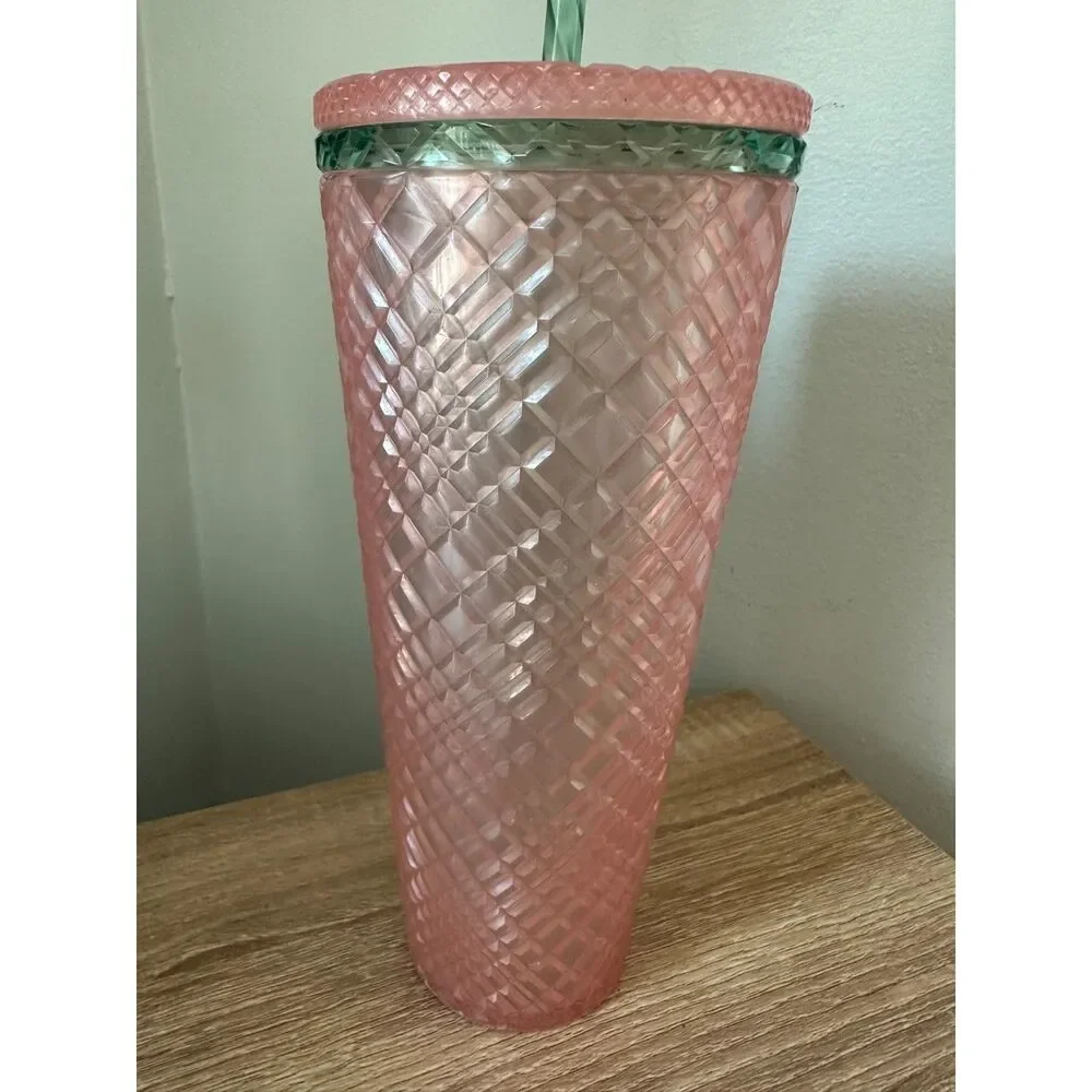 Starbucks 2023 Ombre Jeweled Studded Venti Cold Plastic Tumbler 24 oz Set of 2